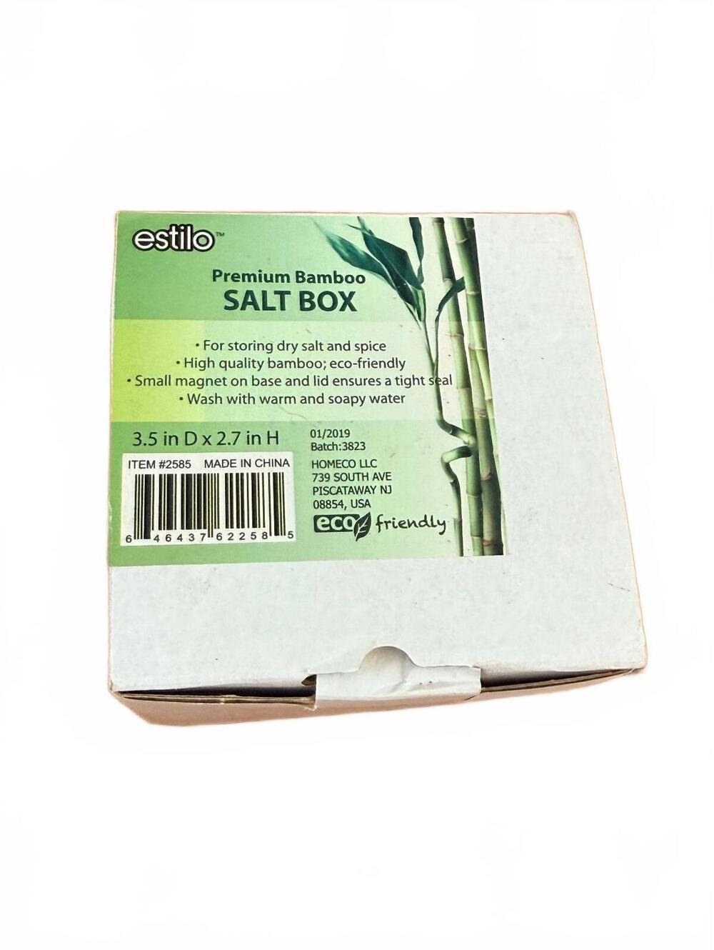 Estilo Small Bamboo Salt Box